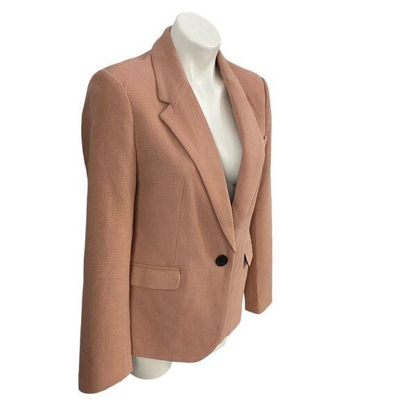Philosophy Blazer Womens Size 6 Rose Taupe Textured Knit Work Office Jacket - Picture 7 of 16